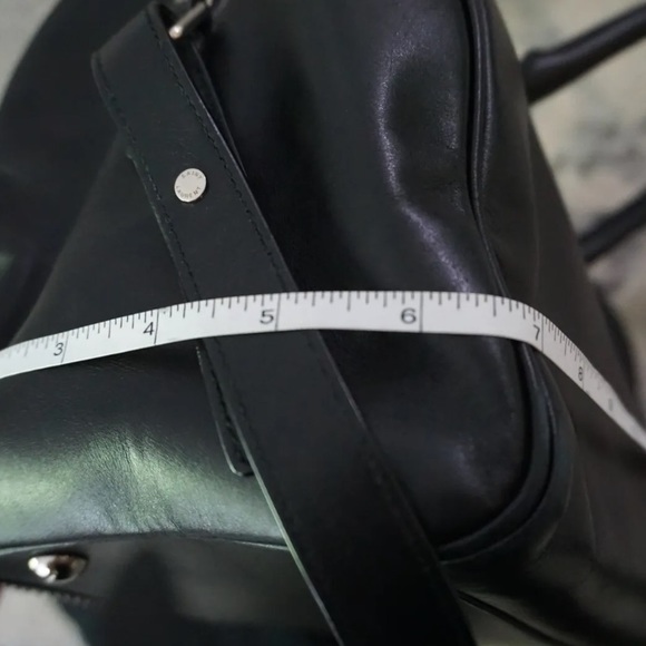 Yves Saint Laurent YSL Black Studded Duffel 6 Shoulder Bag Purse Silver - Picture 15 of 16